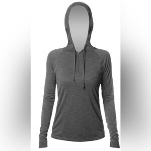 Anetik performance Hoodie w/ 1/4 zip UPF 30+ Heather Gray sz XL